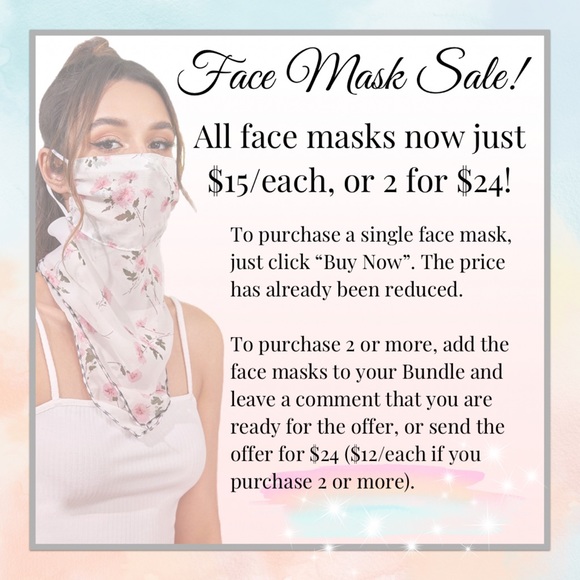 FACE MASK SALE! Pretty Convertible Scarf Face Mask - Picture 7 of 12